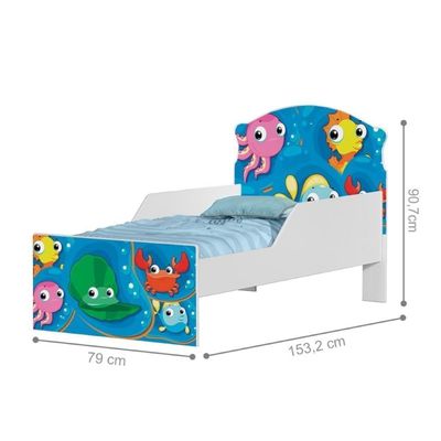 Mini Cama Fundo Do Mar Peixinhos
