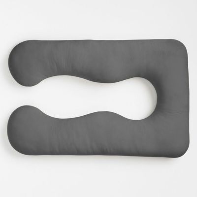 Almofada Travesseiro De Corpo Gestante Relaxante Isa Grande Macia Veludo Cinza - Desk Design