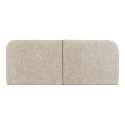 Cabeceira Painel Orgânico Cama Box King Size Aira 195cm Dobrável Linho Bege - Desk Design
