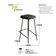 Kit 04 Banquetas Altas Cozinha E área Gourmet Vik Estofada Couríssimo Preto - Desk Design