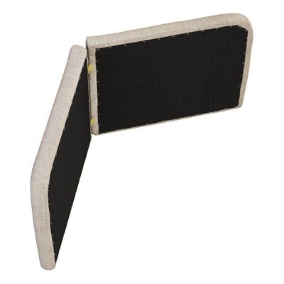 Cabeceira Painel Orgânico Cama Box King Size Aira 195cm Dobrável Linho Bege - Desk Design