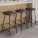 Kit 04 Banquetas Altas Cozinha E área Gourmet Vik Estofada Couríssimo Preto - Desk Design