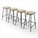Kit 04 Banquetas Altas Cozinha E área Gourmet Vik Estofada Linho Bege - Desk Design