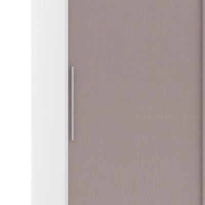 Guarda Roupa Solteiro 135cm 2 Portas 3 Gavetas Taiga Branco/cinnamon L01 - Mpozenato