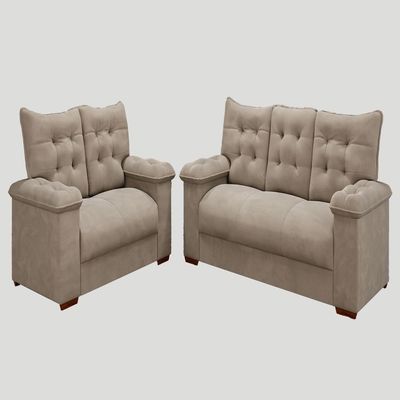 Sofá Cama Retrátil 4 Lugares Bárbara 2,60m Veludo Cinza