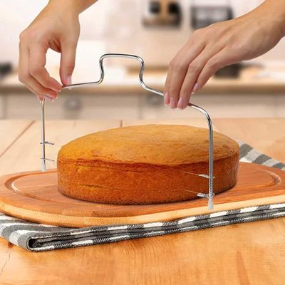 Cortador de Bolo Quadrado e Nivelador Fio Duplo Aço Inox
