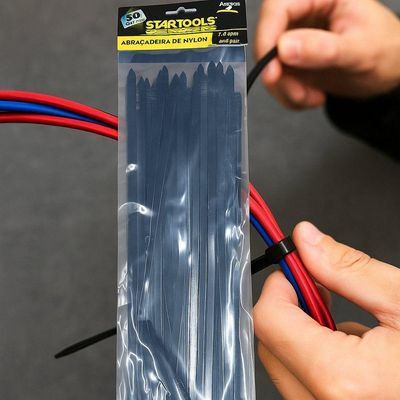Abraçadeira De Nylon 40cm X 7,6mm Com 50 Unidades - Preta