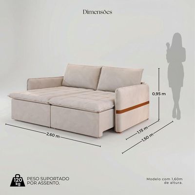 Conjunto Sofá 3 E 2 Lugares Irlanda Veludo Marrom