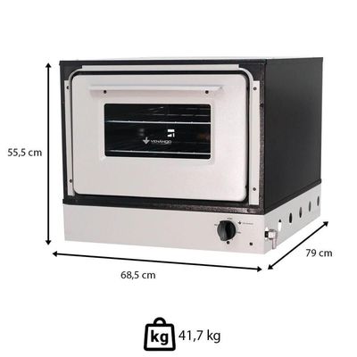 Forno Profissional Venâncio A Gás Linha Bravo Cinza Esmaltado Sem Pé Brf (16536)