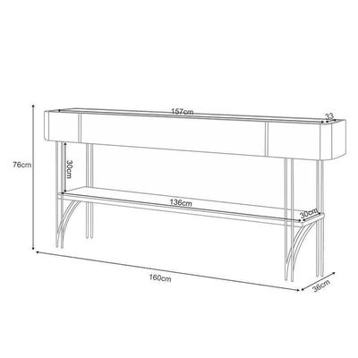 Estante Home Theater Trinus Com Mesa De Centro Cadenza E Aparador Vivant Cinamomo Off White - Hb Móveis