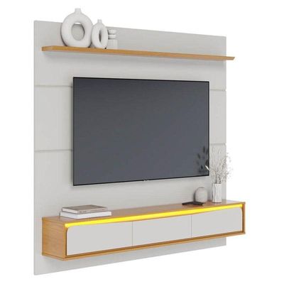 Painel Para Tv Home Suspenso Tahiti 1.8 Off White Matte Naturale – Colibri