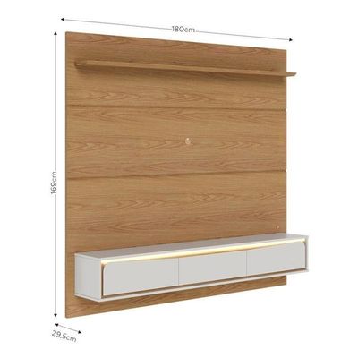 Painel Para Tv Home Suspenso Tahiti 1.8 Freijo Off White Matte – Colibri