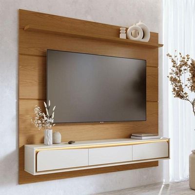 Painel Para Tv Home Suspenso Tahiti 1.8 Freijo Off White Matte – Colibri
