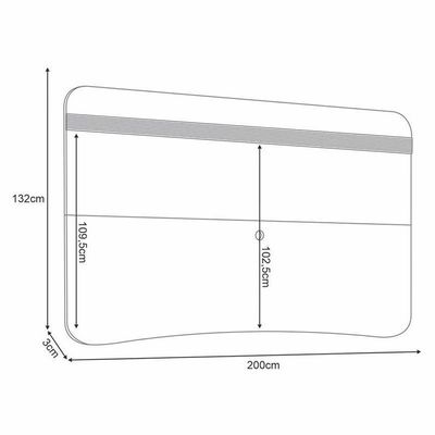 Painel Suspenso Armony Off White Cinamomo Com Mesa De Centro Cadenza Off White Cinamomo - Hb Móveis