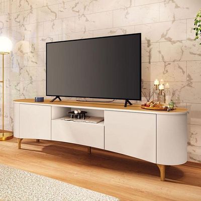 Rack Bancada Elara Off White Cinamomo - Hb Móveis