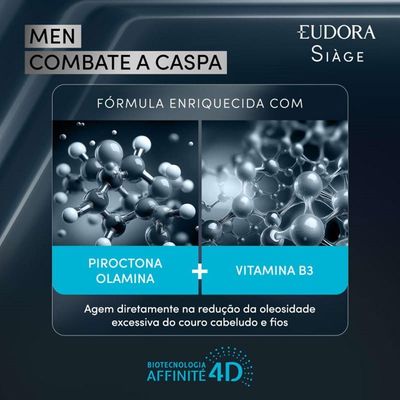 Kit 2 Shampoo Anticaspa Masculino Combate A Caspa 250ml Eudora Siàge