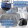 Kit Cobre Leito Colcha Casal Padrão Game Streamer Azul Dupla Face Com Almofadas Estampadas 07 Peças