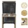 Mesa Bistrô E 4 Banquetas Roma Fendi Corda Estofado 6 Trama Preto