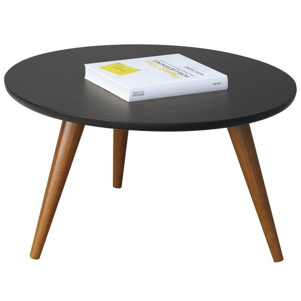 Mesa De Centro Decorativa Sofia B01 Preto Pés Palito - Lyam Decor