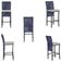 Mesa Bistrô Com 2 Banquetas Roma Preta Corda Náutica 3 Trama Azul