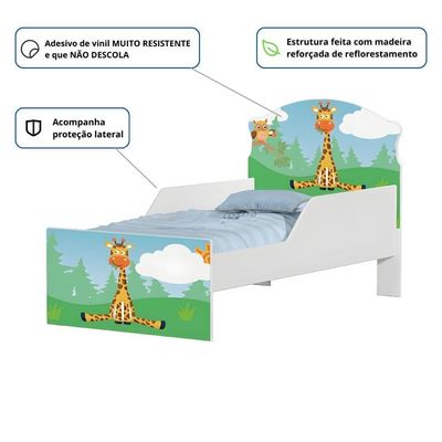 Cama Infantil Tick Girafa E Coruja Com Colchão