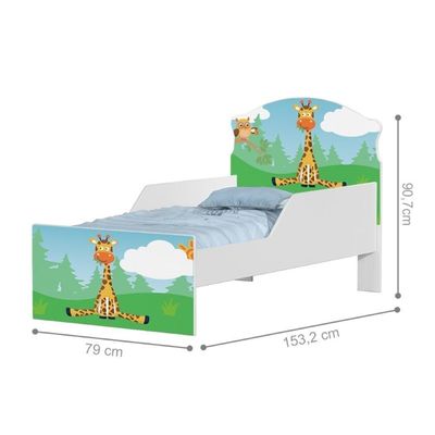 Cama Infantil Tick Girafa E Coruja Com Colchão