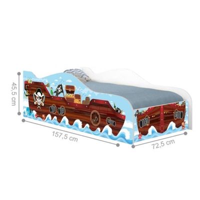 Cama Carro Barco Pirata Kids Infantil
