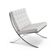 Poltrona Premium Barcelona Com Puff Base Inox Branco