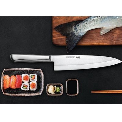 Faca Deba Tramontina Sushi Diamond Com Lâmina E Cabo Em Aço Inox 8" 24241008
