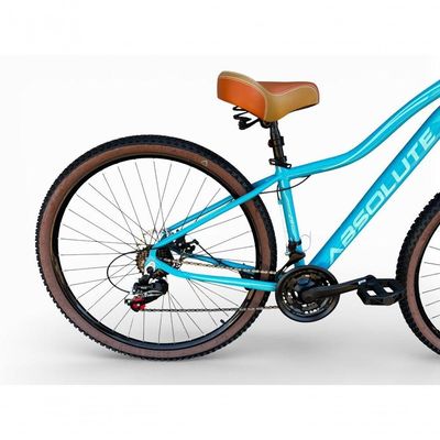 Bicicleta Aro 29 Feminina Absolute Hera Retrô Vintage Shimano 21v Hidráulica Confortável Cesta Azul Tamano 15