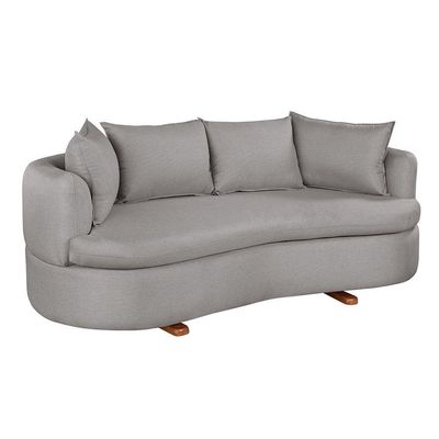 Sofa 4 Lugares Linho M-204 2m Living Estofados Martins Linho Cinza