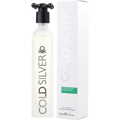 Perfume Masculino Benetton Cold Silver Edt Spray 100 Ml