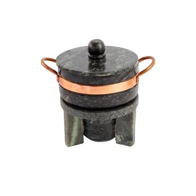 Churrasqueira Oval 31 Cm Com 02 Panelas 500 E 800 Ml E Rechauds + 6 Garfinhos De Fondue