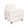 Poltrona Zoe Bouclê Pés De Madeira - Pallazio Cor Off White