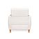 Poltrona Zoe Bouclê Pés De Madeira - Pallazio Cor Off White