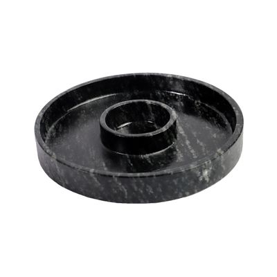 Prato com Molheira Servir Porção Carnes Pedra Sabão P 22cm