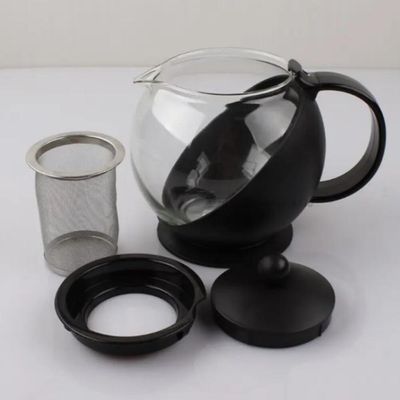 Bule Chaleira Infusor Jarra Vidro 750ml Inox Coador Filtro Cha Cafe Cozinha Vintage Luxo Resistente