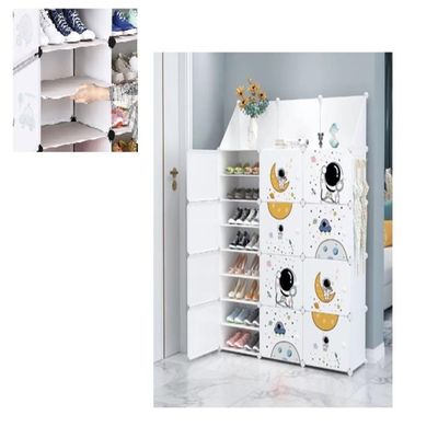 Organizador Infantil 12 Portas Armário Modular Sapateira Brinquedos Prateleiras