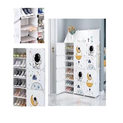 Organizador Infantil 12 Portas Armário Modular Sapateira Brinquedos Prateleiras