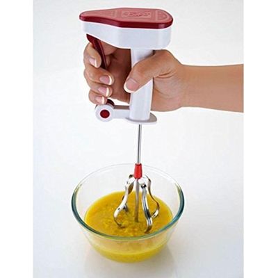 Batedeira Portatil Manual Mixer Giratorio Liquidificador Camping Praia Viagem Massa Cozinha