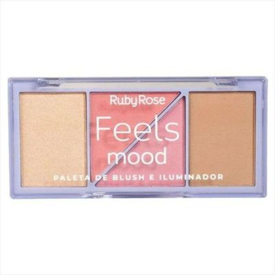 Ruby Rose Hb7529 Paleta De Blush E Iluminador Feels Mood 10,3g