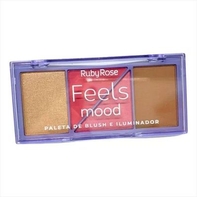 Ruby Rose Hb7529 Paleta De Blush E Iluminador Feels Mood 10,3g