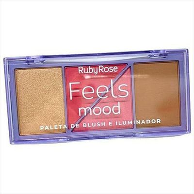 Ruby Rose Hb7529 Paleta De Blush E Iluminador Feels Mood 10,3g
