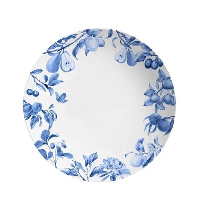 Jogo 2 Pratos Raso Coup Frutela 29cm Azul Cerâmica Alleanza