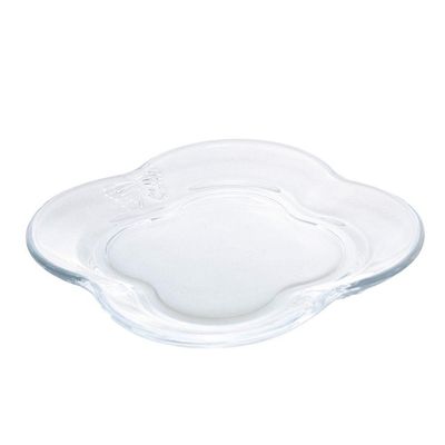 Jogo 2 Prato De Sobremesa De Vidro Butterfly Borboleta Transparente Wolff 17cm
