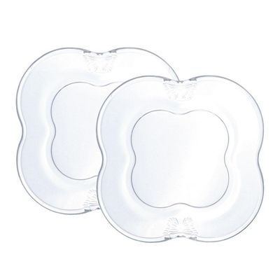 Jogo 2 Prato De Sobremesa De Vidro Butterfly Borboleta Transparente Wolff 17cm