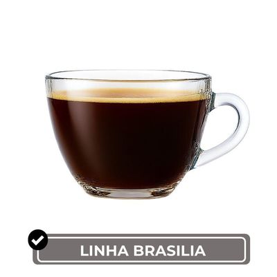 Jogo 8 Xícara De Café De Vidro 90ml Básica Brasilia Em Casa Tem