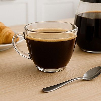 Jogo 8 Xícara De Café De Vidro 90ml Básica Brasilia Em Casa Tem