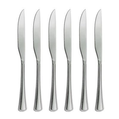 Jogo 6 Garfos 6 Colheres E 6 Facas Aço Inox Cor Prata Linha Silver Em Casa Tem 21cm