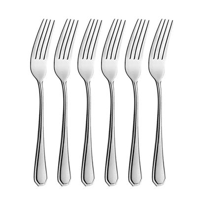 Jogo 6 Garfos 6 Colheres E 6 Facas Aço Inox Cor Prata Linha Silver Em Casa Tem 21cm